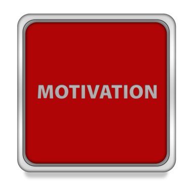 Motivasyon kare simgesi beyaz arka plan üzerinde