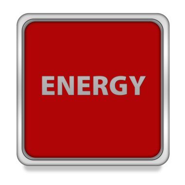 Beyaz arka plan üzerinde enerji kare simgesi