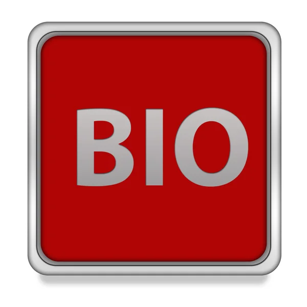 Bio-Quadrat-Symbol auf weißem Hintergrund — Stockfoto