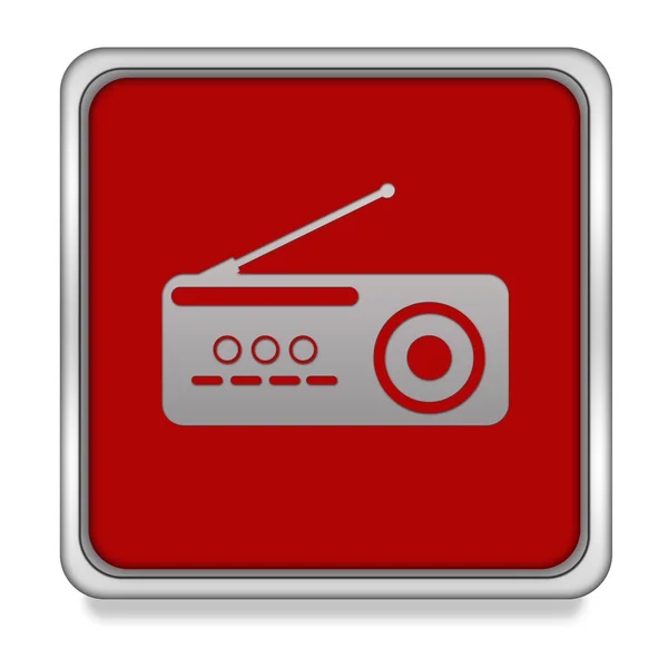 Radio square icon on white background — Stock Photo, Image