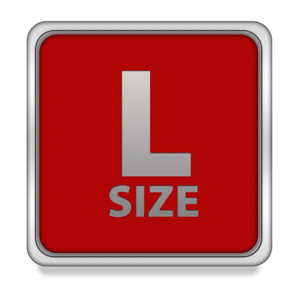 L size square icon on white background — Stock Photo, Image