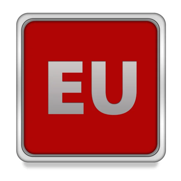 欧盟在白色背景上的正方形图标 — 图库照片