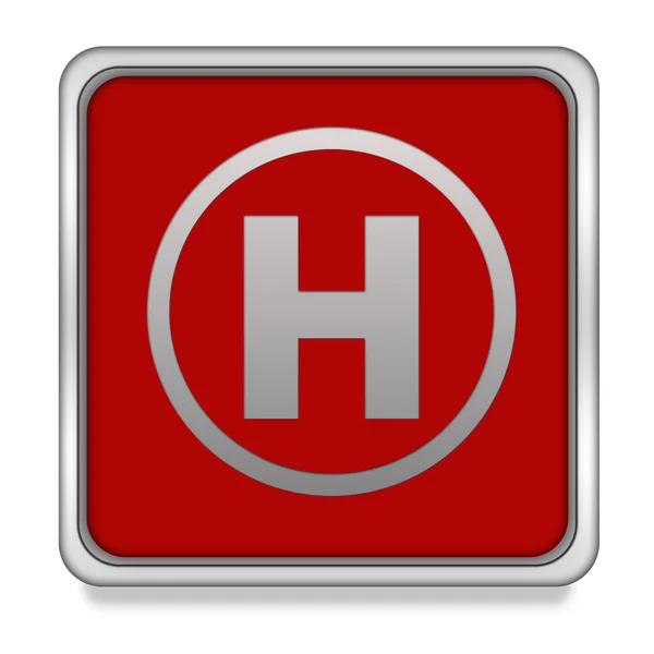 Emergency square icon on white background — Stock Photo, Image