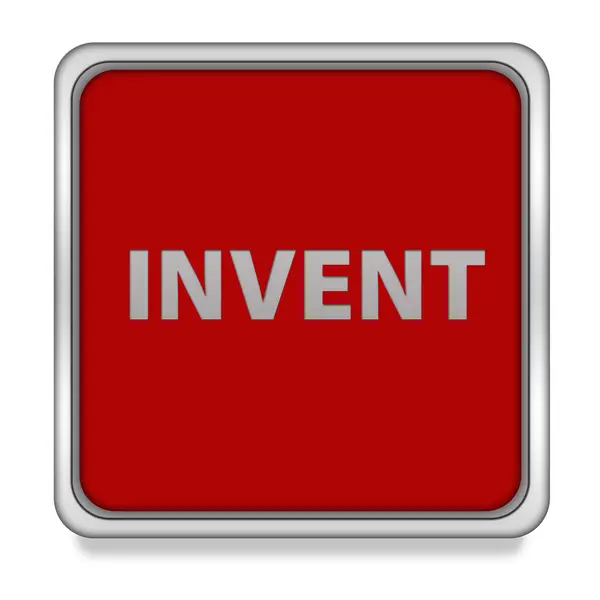 Invent square icon on white background — Stock Photo, Image