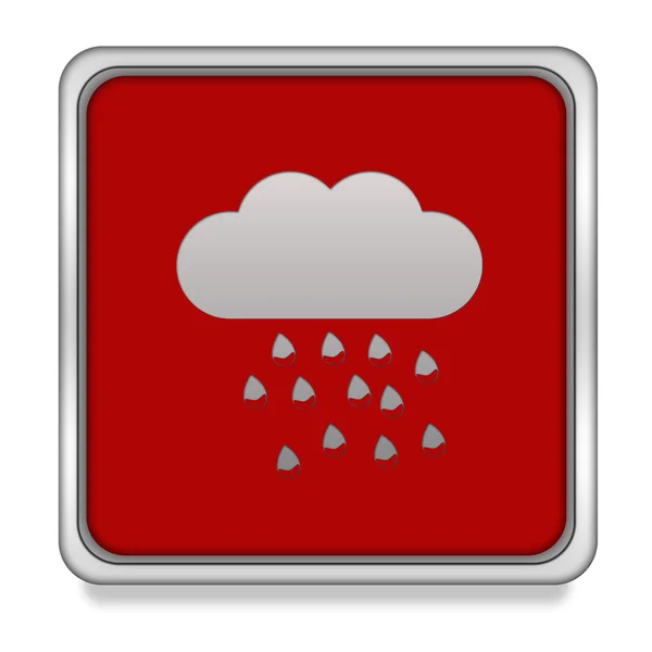 Regen vierkante pictogram op witte achtergrond — Stockfoto