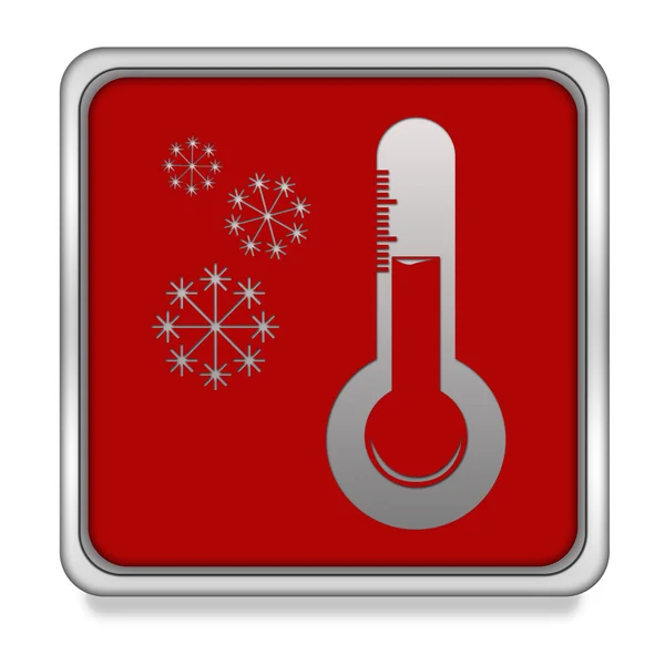 Snow square icon on white background — Stock Photo, Image