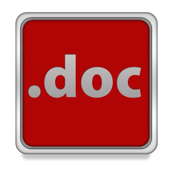 .Doc vierkante pictogram op witte achtergrond — Stockfoto