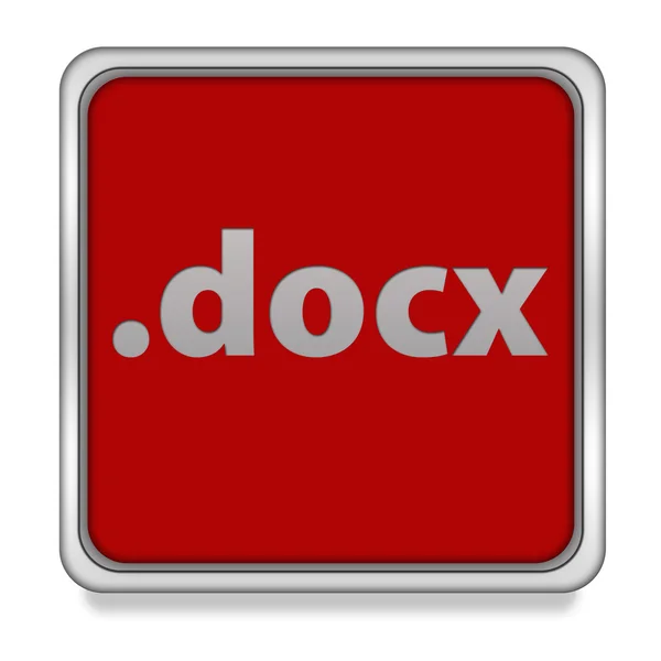 .Docx vierkante pictogram op witte achtergrond — Stockfoto