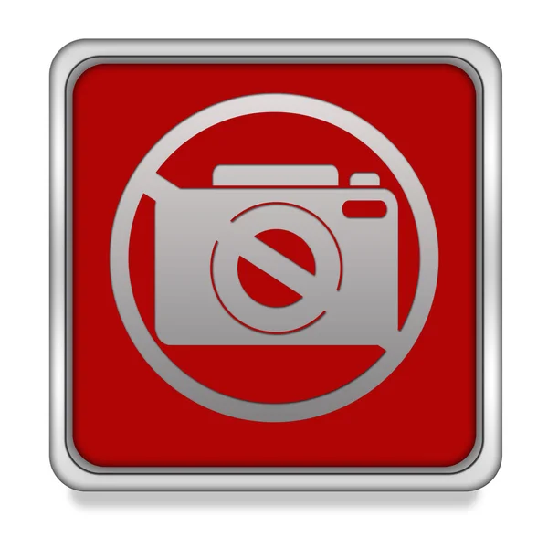 Ban shooting square icon on white background — Stock Photo, Image