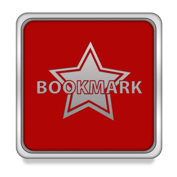 Bokmerke firkantet ikon på hvit bakgrunn – stockfoto