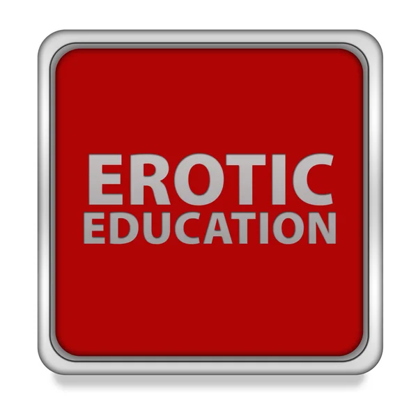 Erotické vzdělání čtvercovou ikonu na bílém pozadí — Stock fotografie