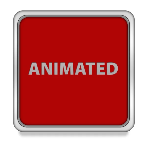 Animiertes quadratisches Symbol auf weißem Hintergrund — Stockfoto