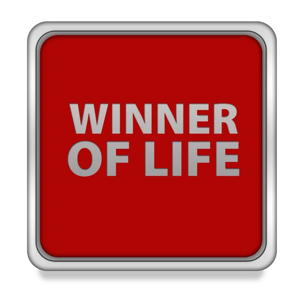 Winner of life square icon on white background — Stock Photo, Image