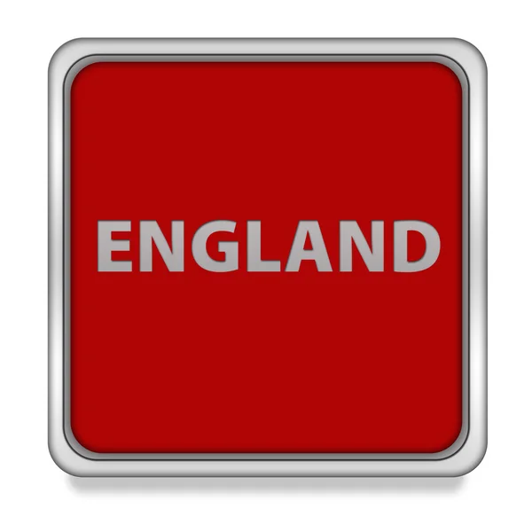 Engeland vierkante pictogram op witte achtergrond — Stockfoto