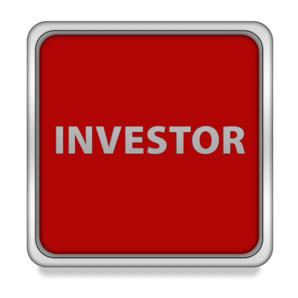 Investor fyrkantiga ikonen på vit bakgrund — Stockfoto