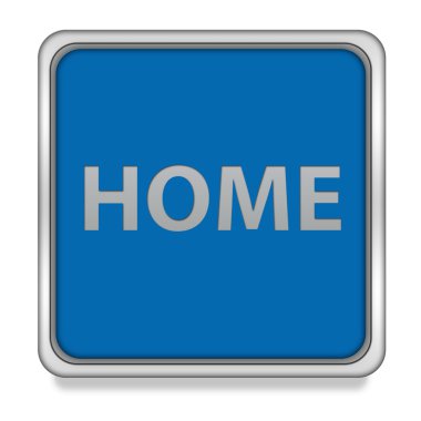 Beyaz arka plan üzerinde ev kare simgesini