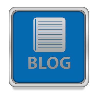 Beyaz arka plan üzerinde blog kare simgesi