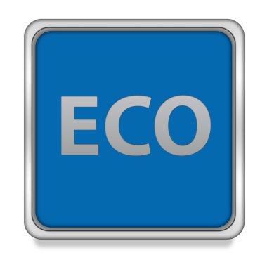 Eko kare simgesi beyaz arka plan üzerinde