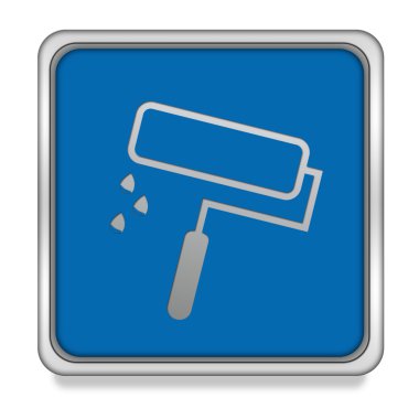 Beyaz arka plan üzerinde boya kare simgesi