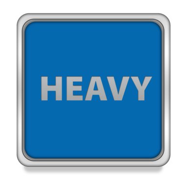 Beyaz arka plan üzerinde ağır kare simgesi