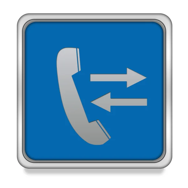 Calls square icon on white background — Stock Photo, Image