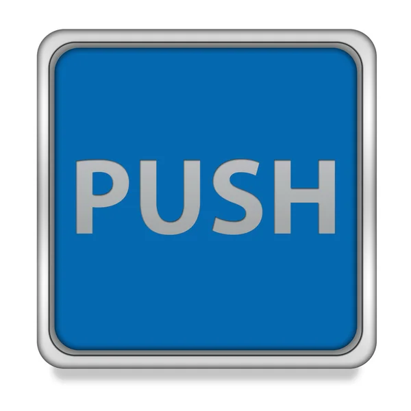 Push négyzet alakú ikon a fehér háttér — Stock Fotó