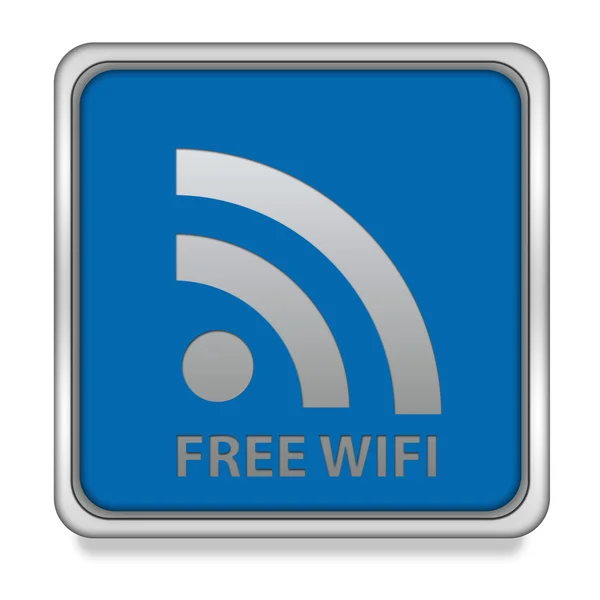 Icône carré wifi gratuit sur fond blanc — Photo