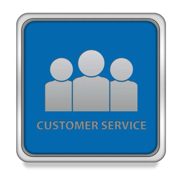 Квадратна піктограма обслуговування клієнтів на білому тлі — стокове фото