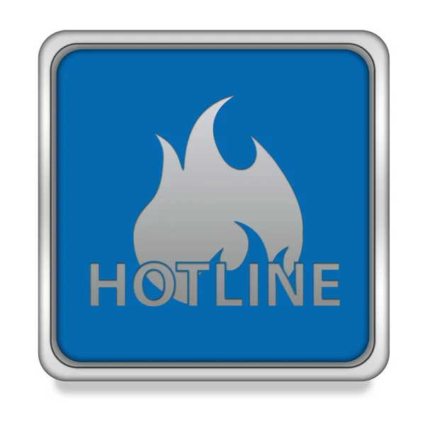 Hotline icône carrée sur fond blanc — Photo