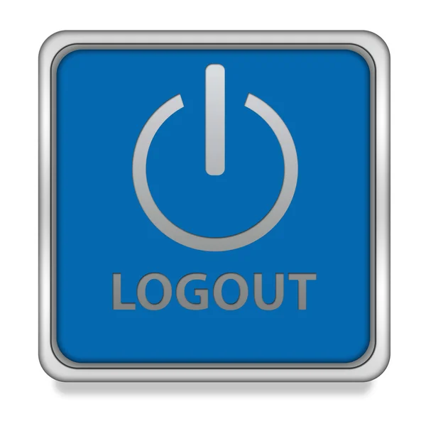 Logga ut fyrkantiga ikonen på vit bakgrund — Stockfoto