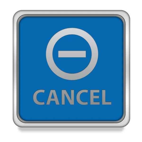 Cancel square icon on white background — Stock Photo, Image