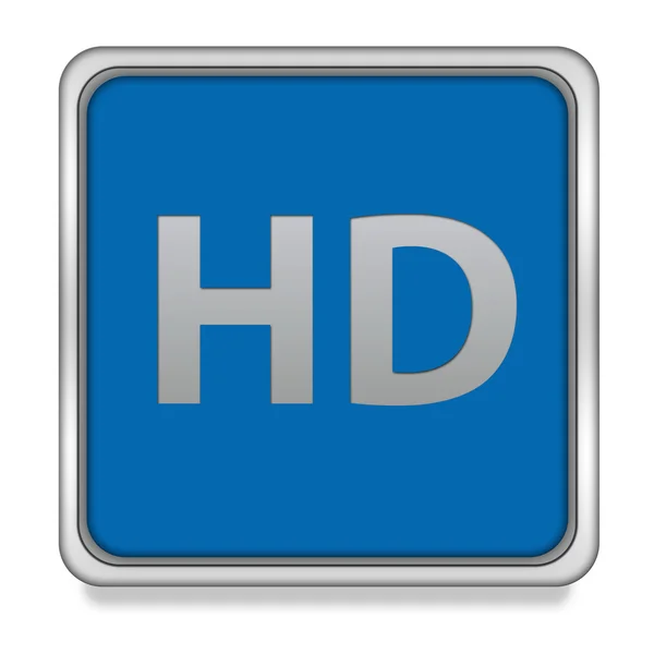 Icône carrée HD sur fond blanc — Photo