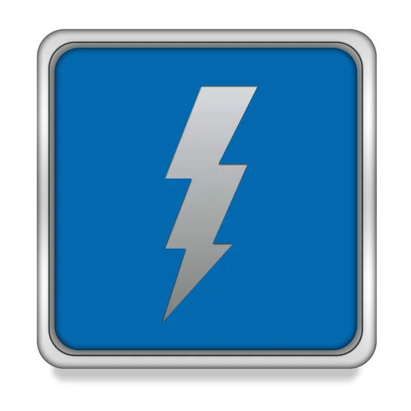 Bolt square icon on white background — Stock Photo, Image