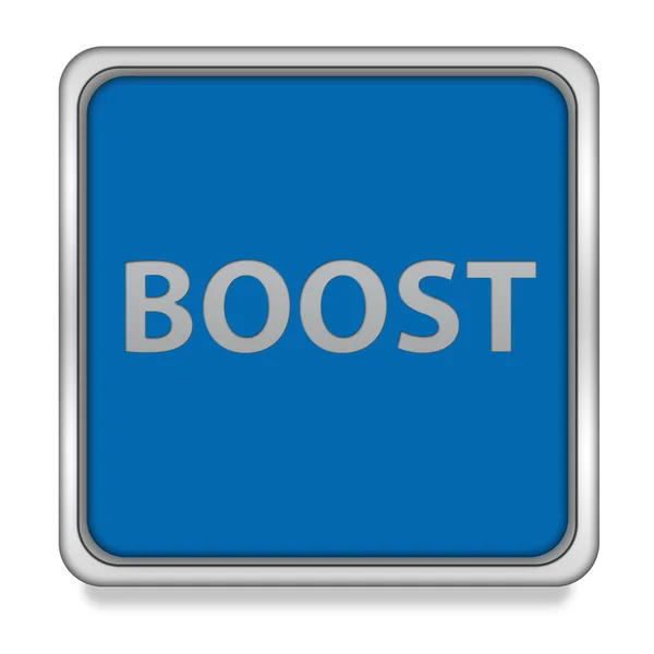 Boost icona quadrata su sfondo bianco — Foto Stock