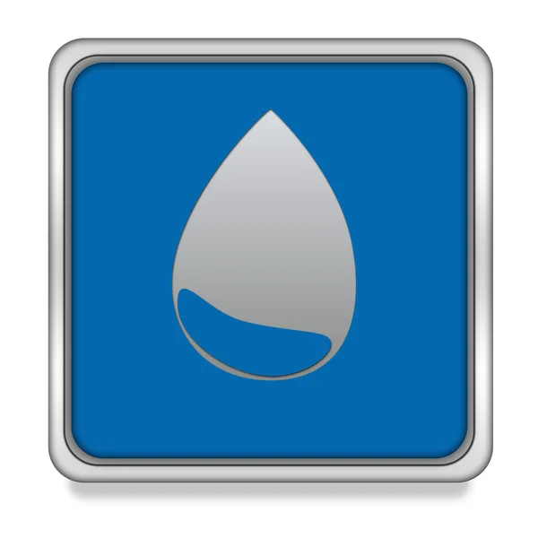 Water vierkante pictogram op witte achtergrond — Stockfoto