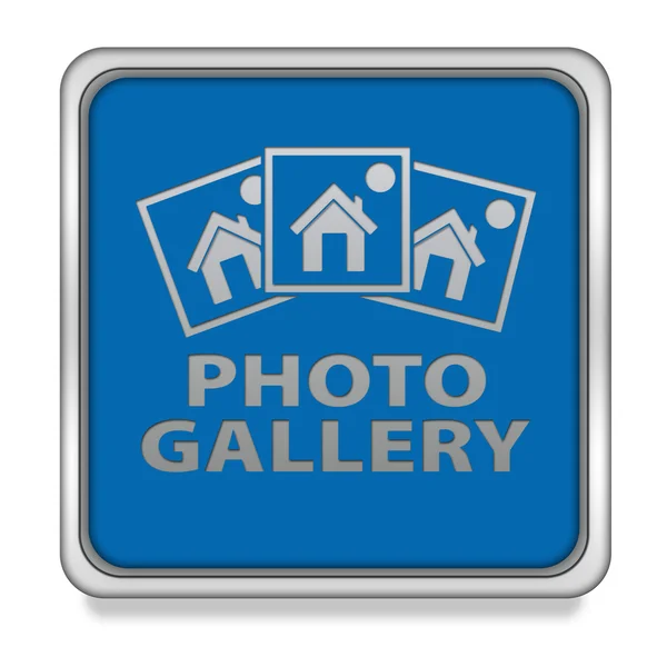 Galleria fotografica icona quadrata su sfondo bianco — Foto Stock