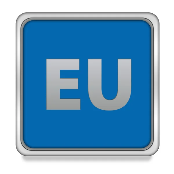 Icono cuadrado de la UE sobre fondo blanco —  Fotos de Stock
