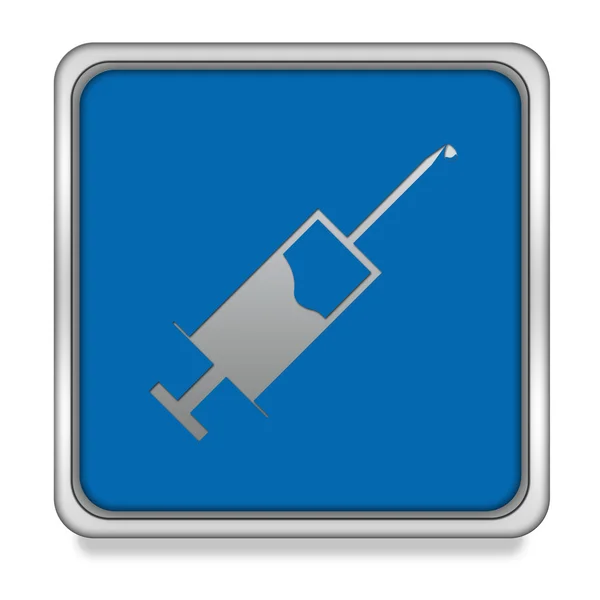 Injekció négyzet alakú ikon a fehér háttér — Stock Fotó