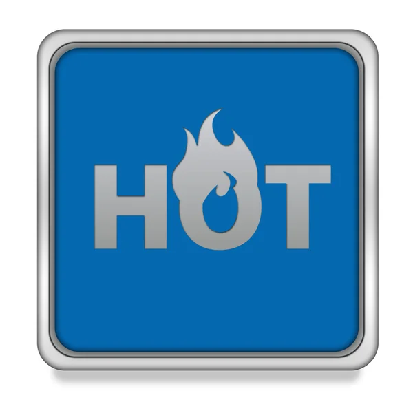 Hot square icon on white background — Stock Photo, Image
