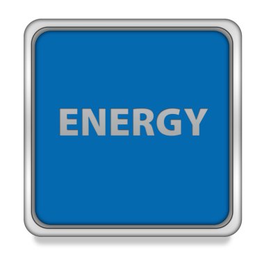 Beyaz arka plan üzerinde enerji kare simgesi