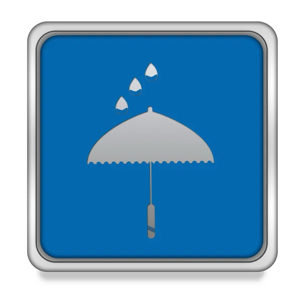 Eső négyzet alakú ikon a fehér háttér — Stock Fotó