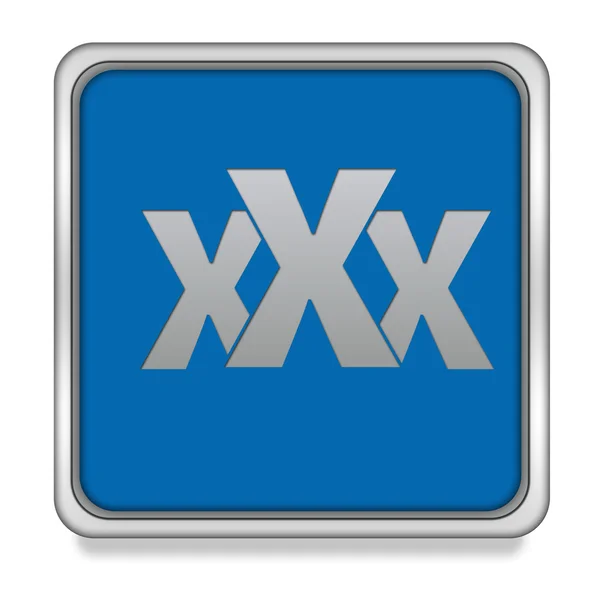 Xxx vierkante pictogram op witte achtergrond — Stockfoto