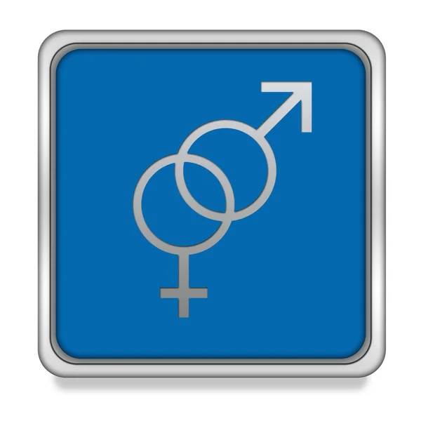 Couple square icon on white background — Stock Photo, Image