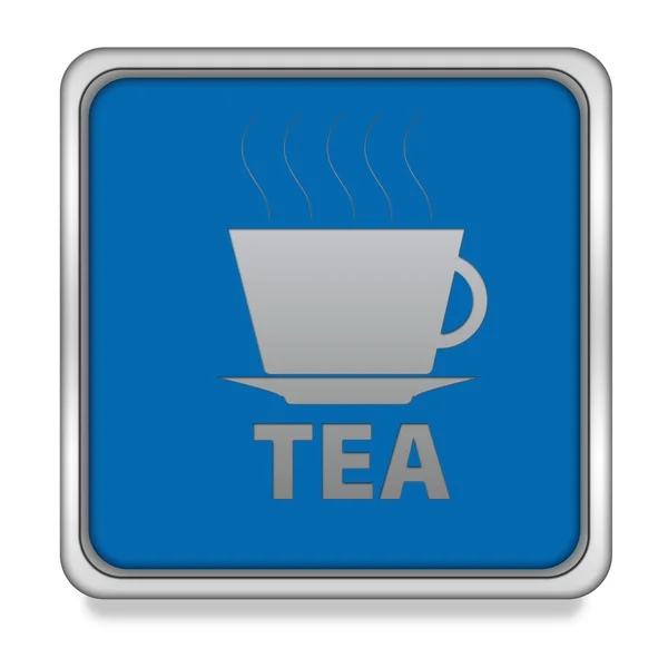 Tea square icon on white background — Stock Photo, Image