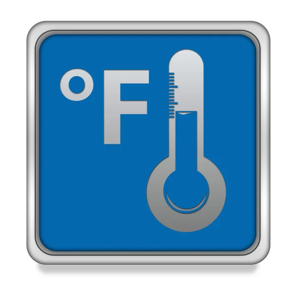 Fahrenheit icona quadrata su sfondo bianco — Foto Stock