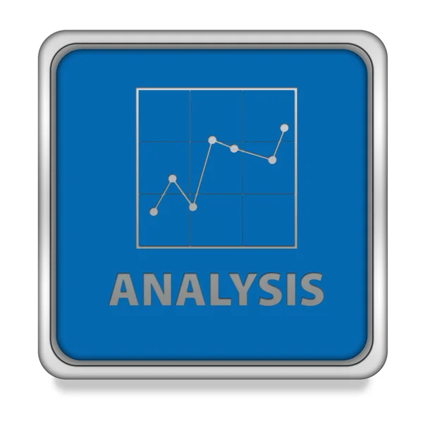 Data analys fyrkantiga ikonen på vit bakgrund — Stockfoto