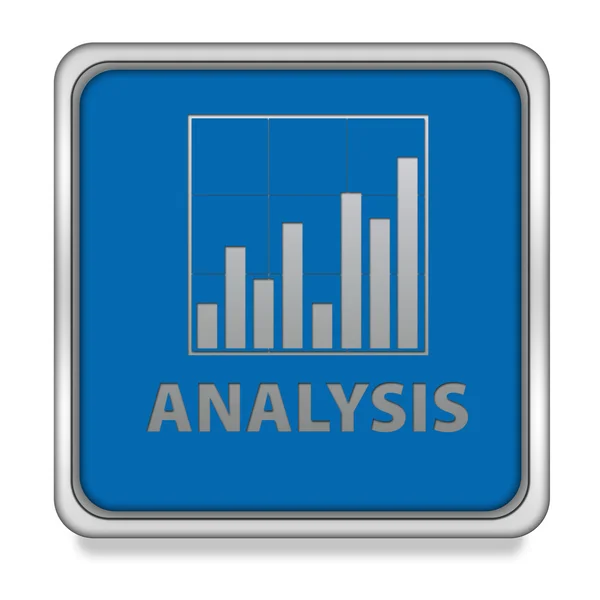 Data analys fyrkantiga ikonen på vit bakgrund — Stockfoto