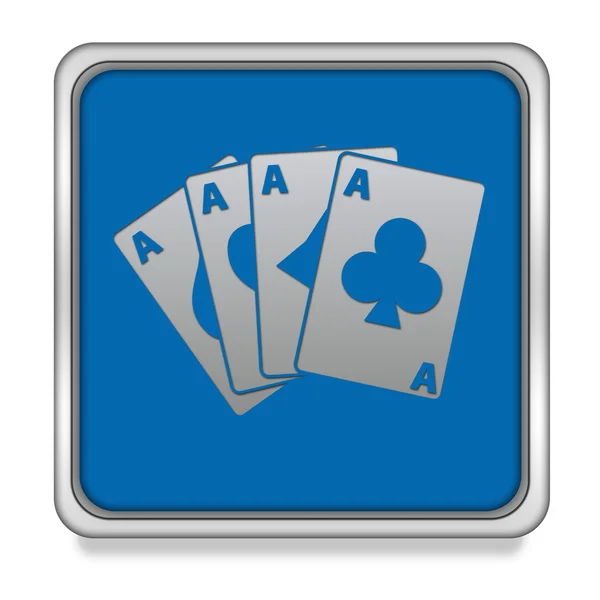 Cards square icon on white background — Stock Photo, Image