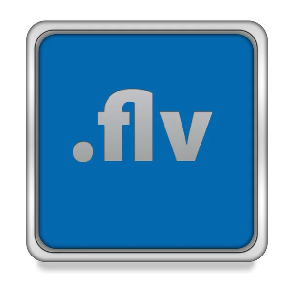 .flv quadratisches Symbol auf weißem Hintergrund — Stockfoto
