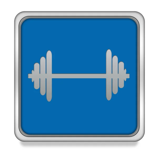 Gym vierkante pictogram op witte achtergrond — Stockfoto